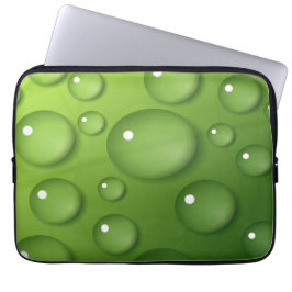 Capa Para Notebook Padrão de Raindrop Verde