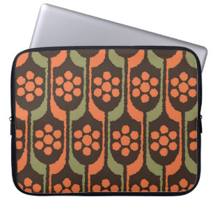 Capa Para Notebook Padrão de repetição de flor sem costura dourado la