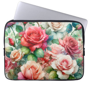 Capa Para Notebook Padrão de Rosa Caprichosa