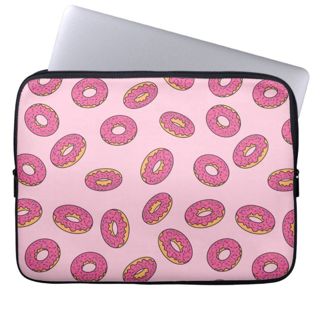 Capa Para Notebook Padrão de Rosquinha do pulverizador rosa (Frente)