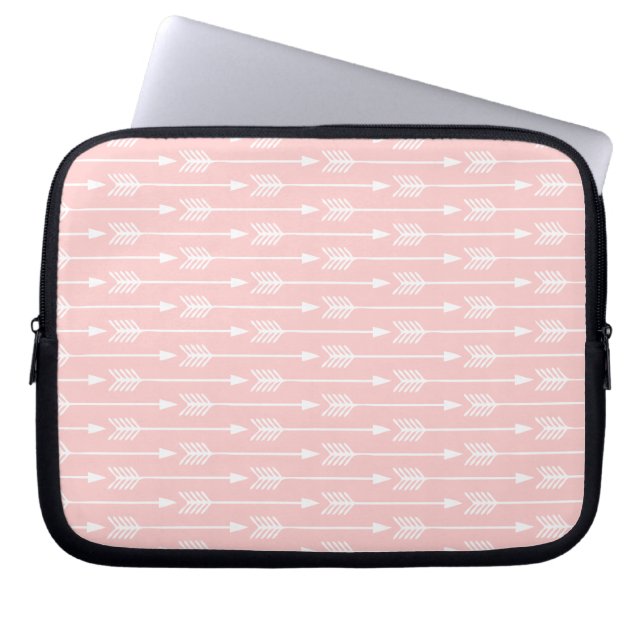 Capa Para Notebook Padrão de setas cor-de-rosa (Frente)