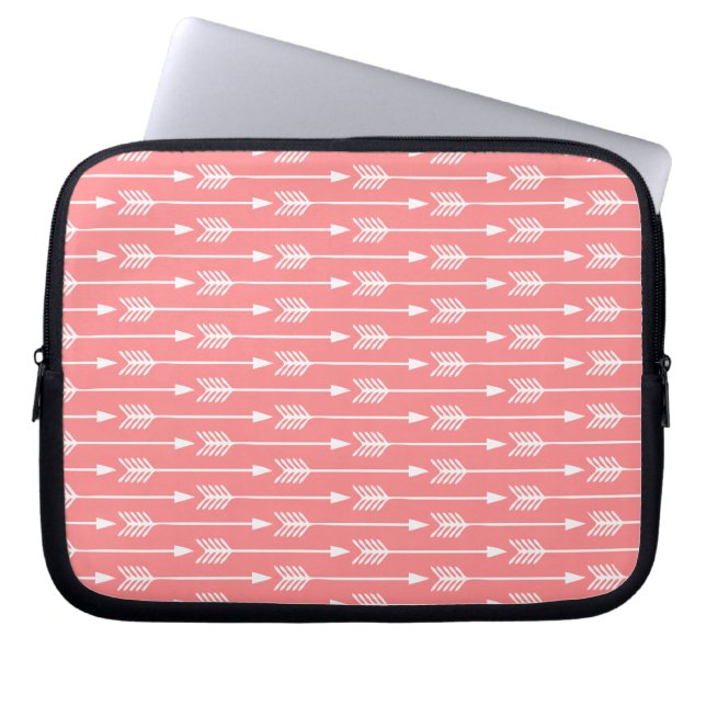 Capa Para Notebook Padrão de Setas Corais (Frente)