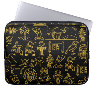 Capa Para Notebook Padrão de Símbolo Hieroglífico Egípcio