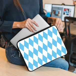 Capa Para Notebook Padrão de Sinalizador Rhombus da Baviera Azul e Br