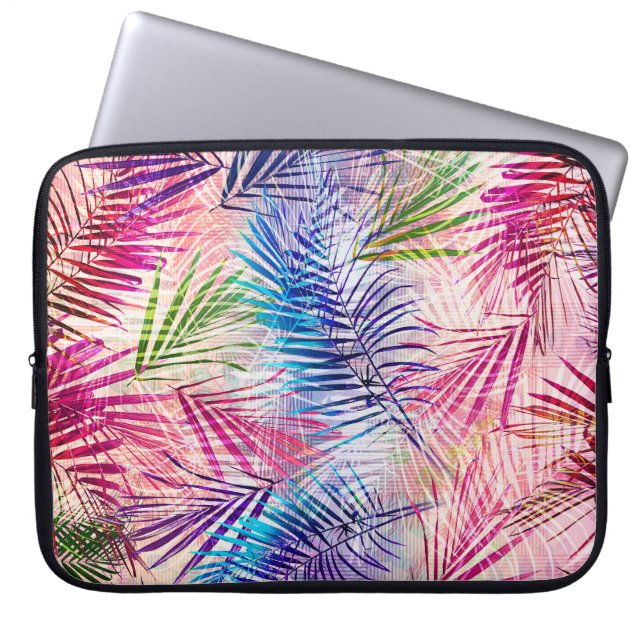 Capa Para Notebook Padrão de Sobreposição de Folhas de abstrato Water (Frente)