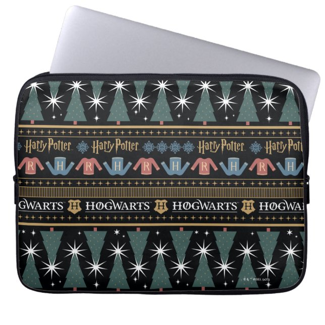 Capa Para Notebook Padrão de Suéter de Natal HARRY POTTER™ (Frente)