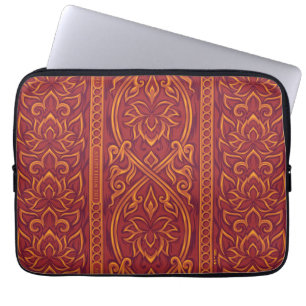 Capa Para Notebook Padrão de tapeçaria Lotus Luxe - O Lotus Branco