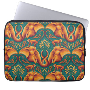 Capa Para Notebook Padrão de tapeçaria Safari Exótico - O Lotus Branc