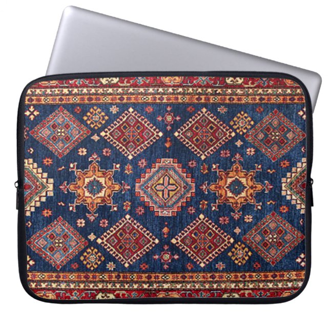 Capa Para Notebook Padrão de Tapete Turco Persa Oriental (Frente)