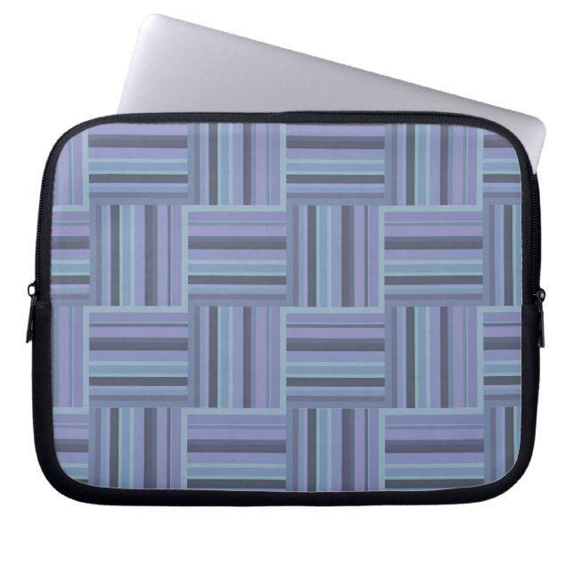 Capa Para Notebook Padrão de tecelagem de cinzas azuis (Frente)