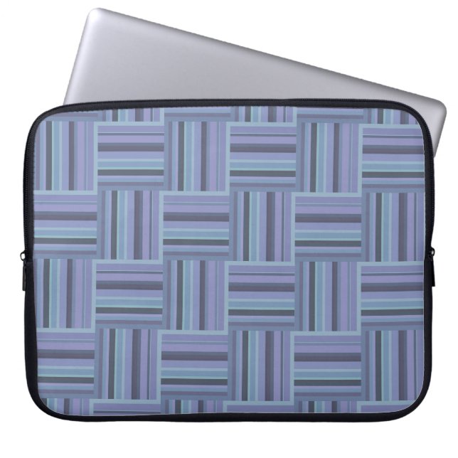 Capa Para Notebook Padrão de tecelagem de cinzas azuis (Frente)