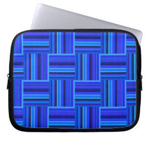 Capa Para Notebook Padrão de tecelagem de fitas azuis