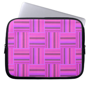 Capa Para Notebook Padrão de tecelagem de fitas cor-de-rosa