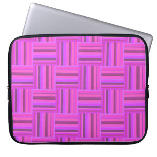 Capa Para Notebook Padrão de tecelagem de fitas cor-de-rosa