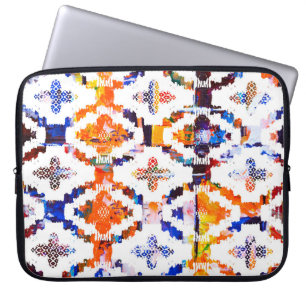 Capa Para Notebook Padrão de textura geométrica com efeito de aquarel