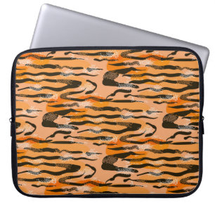 Capa Para Notebook Padrão de tigre sem problemas, cor de pêssego