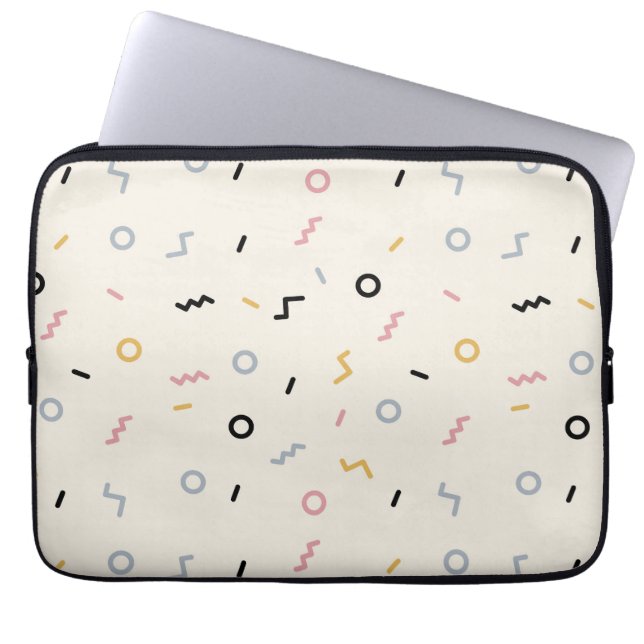 Capa Para Notebook Padrão de traço retro (Frente)