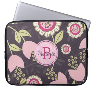 Capa Para Notebook Padrão de Tulipas Flóridas Rosa Moderno Personaliz