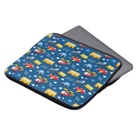 Capa Para Notebook Padrão de Veículos de Desenho Animado Fofo