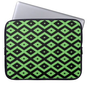 Capa Para Notebook Padrão de verde limão e diamante preto