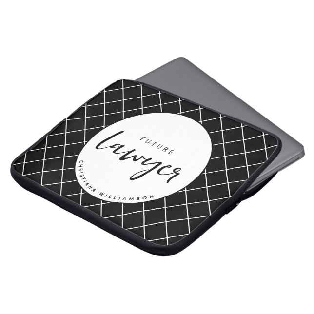 Capa Para Notebook Padrão de Verificação do Advogado Futuro Elegante  (Frente Topo)