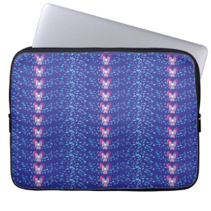 Capa Para Notebook Padrão de wallpaper de Violetas Florais Roxo Vint