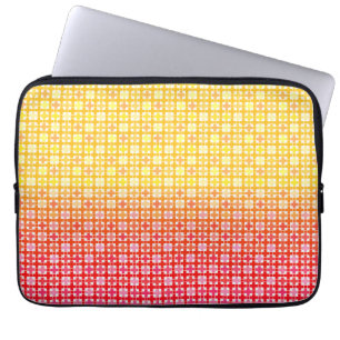Capa Para Notebook Padrão de xadrez do gradiente vermelho amarelo