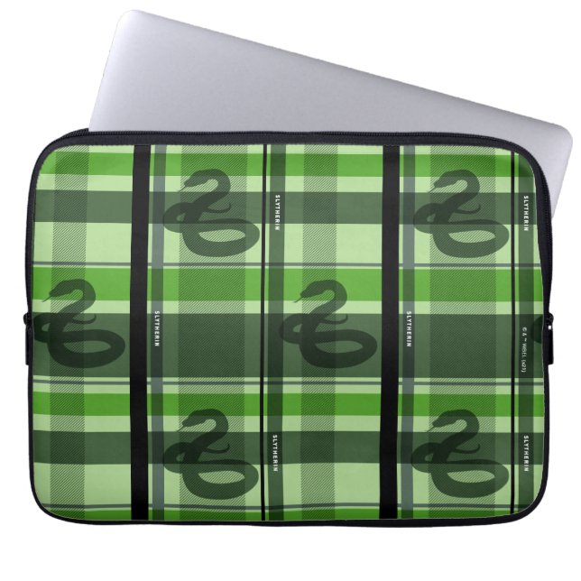 Capa Para Notebook Padrão de Xadrez do SLYTHERIN™ Tartan (Frente)