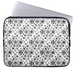 Capa Para Notebook Padrão decorativo arabesco preto e branco fofo