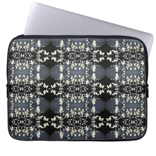 Capa Para Notebook Padrão decorativo preto e branco