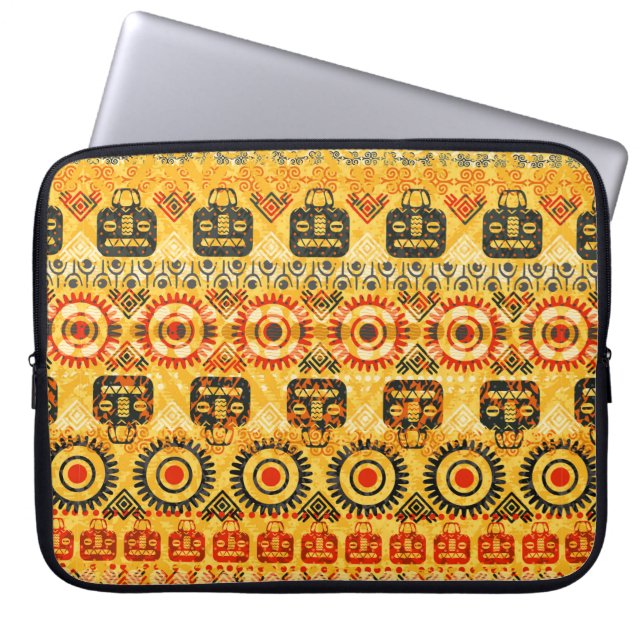 Capa Para Notebook Padrão descontínuo tribal (Frente)