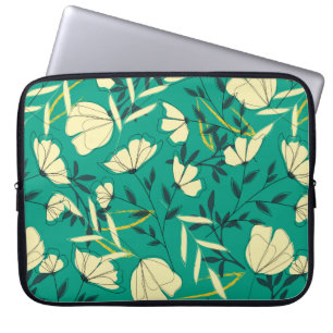 Capa Para Notebook Padrão descontínuo tropical brilhante com folhas