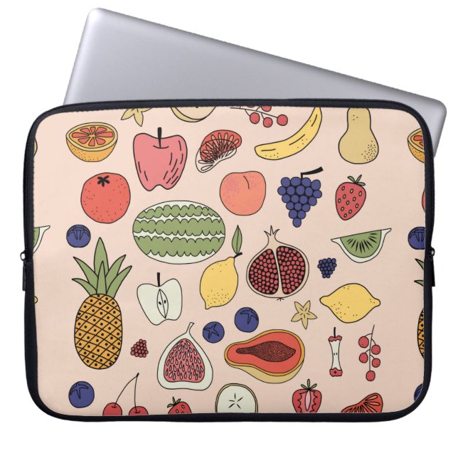 Capa Para Notebook padrão desenhado pela fruta (Frente)