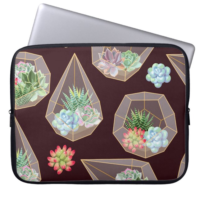 Capa Para Notebook Padrão Detalhado De Cactus Suculentos Sem Olhos (Frente)