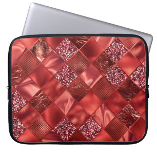 CAPA PARA NOTEBOOK PADRÃO DIAMOND SHIMMER VERMELHO