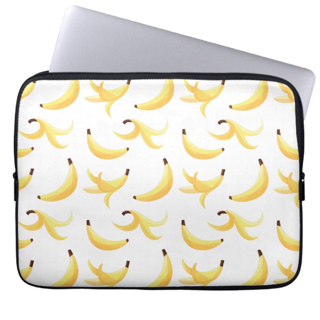 Capa Para Notebook Padrão divertido de festa com piadas de banana col (Frente)
