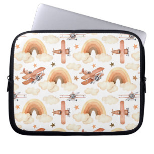 Capa Para Notebook Padrão do avião arco-íris de cor d'água