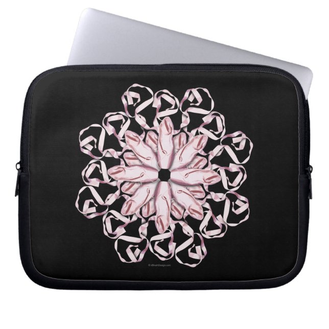 Capa Para Notebook Padrão do balé (rosa) (Frente)