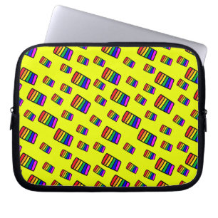 Capa Para Notebook Padrão do bloco Funky Neon Rainbow