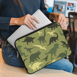 Capa Para Notebook Padrão do Dinossauro, Silhueta do Dinossauro, Dino