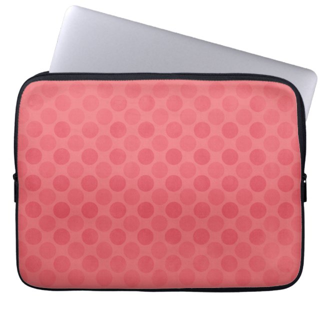 Capa Para Notebook Padrão dos círculos vermelhos da vindima (Frente)