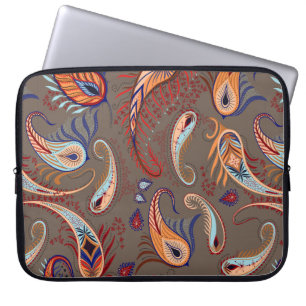 Capa Para Notebook Padrão elegante. ilustração paisley.