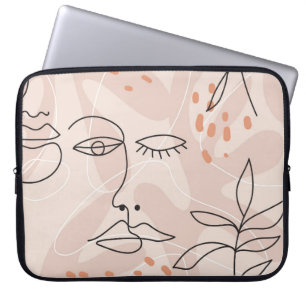 Capa Para Notebook Padrão elegante mínimo sem costura com uma linha