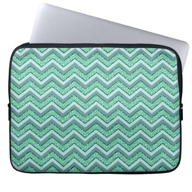 Capa Para Notebook Padrão Emerald Chevron Facultado (Frente)