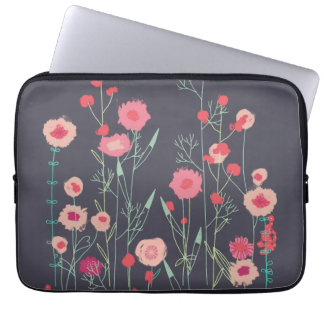 Capa Para Notebook Padrão Escuro Floral