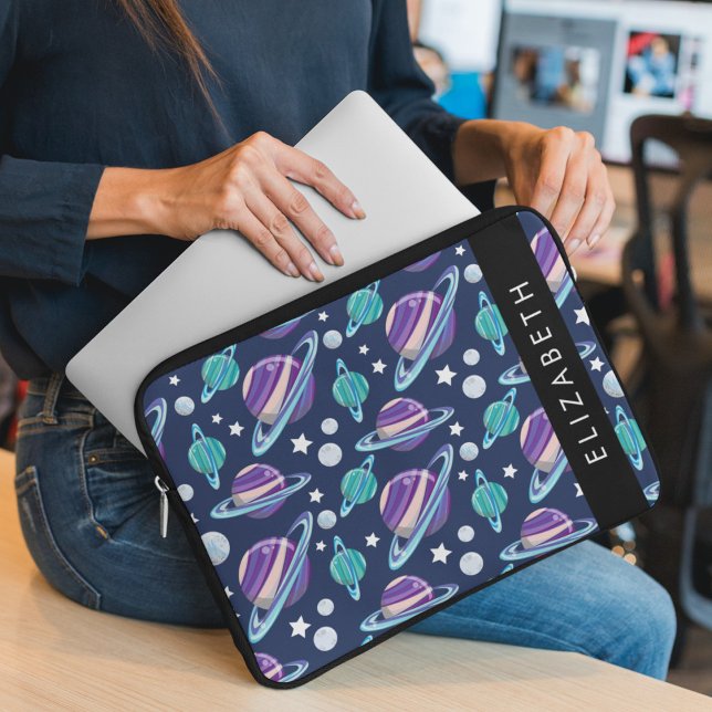 Capa Para Notebook Padrão Espacial, Planetas, Estrelas, Galáxias, Seu (Criador carregado)