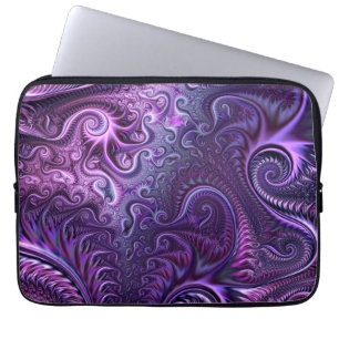 Capa Para Notebook Padrão espiral violeta e lilás coloridas abstrato