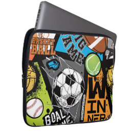 Capa Para Notebook Padrão Esportivo Com Bolas