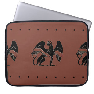Capa Para Notebook Padrão étnico sem rumo com esféu alado fantástico