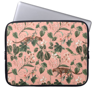 Capa Para Notebook Padrão exótico tropical aquarela com orquídea, gr